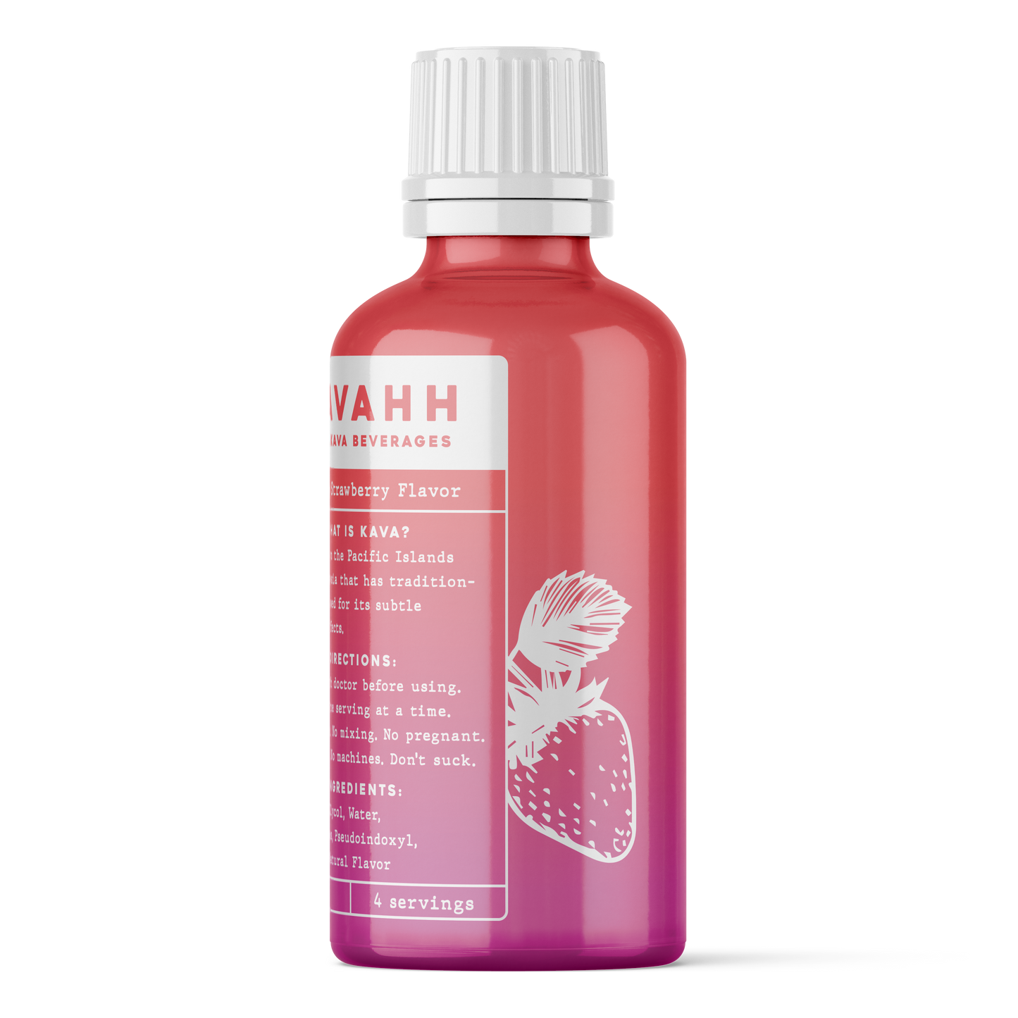 12x50ml Strawberry Kava/Pseudoindoxyl Shots